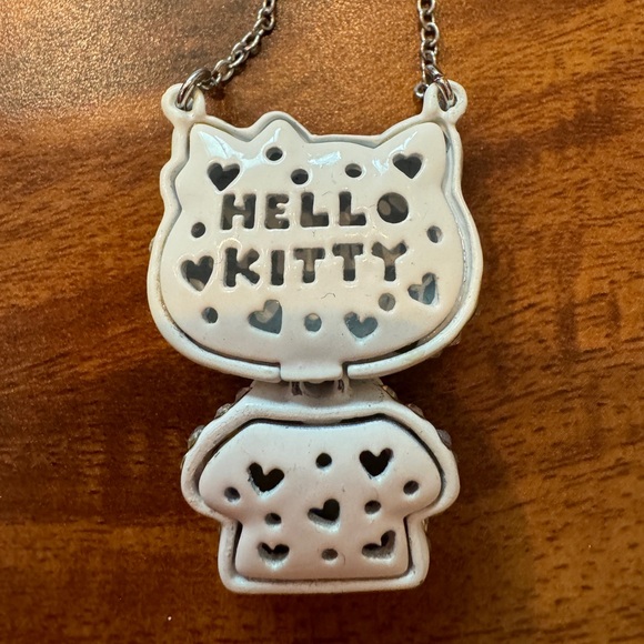 Hello Kitty Rhinestone Necklace, Iridescent, Sanrio, Vintage, Rare! - Picture 5 of 9